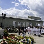 Katholische Jungschar OÖ und Katholische Jugend OÖ bei der Kranzniederlegung